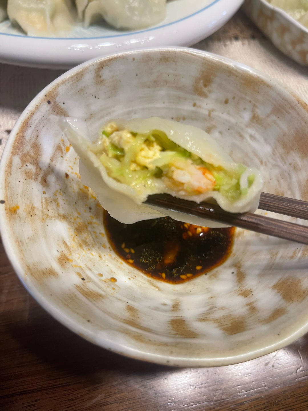 西葫芦鸡蛋虾仁三鲜饺子