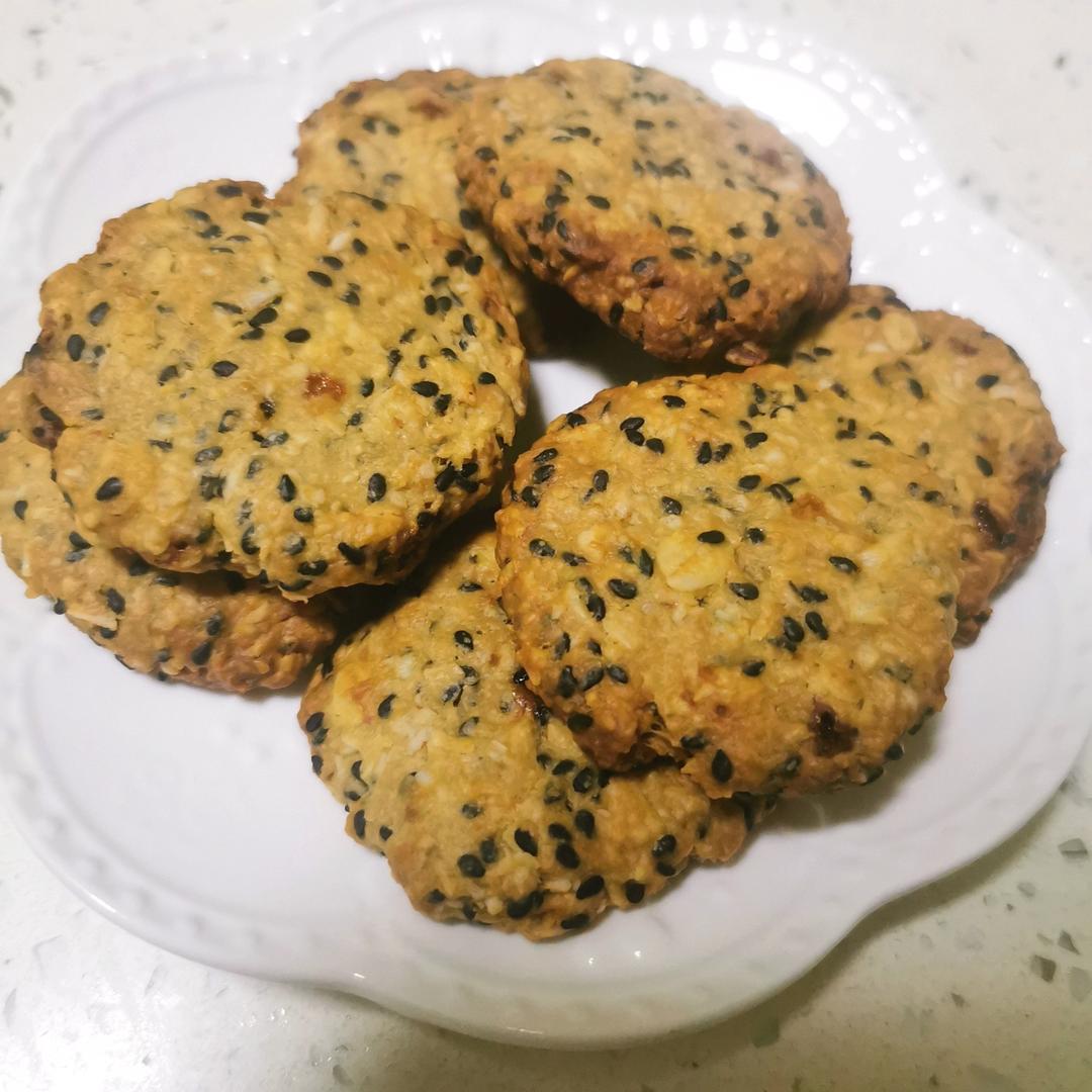 素食:有机燕麦芝麻大饼干