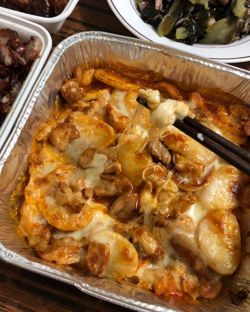 辣鸡肉芝士年糕