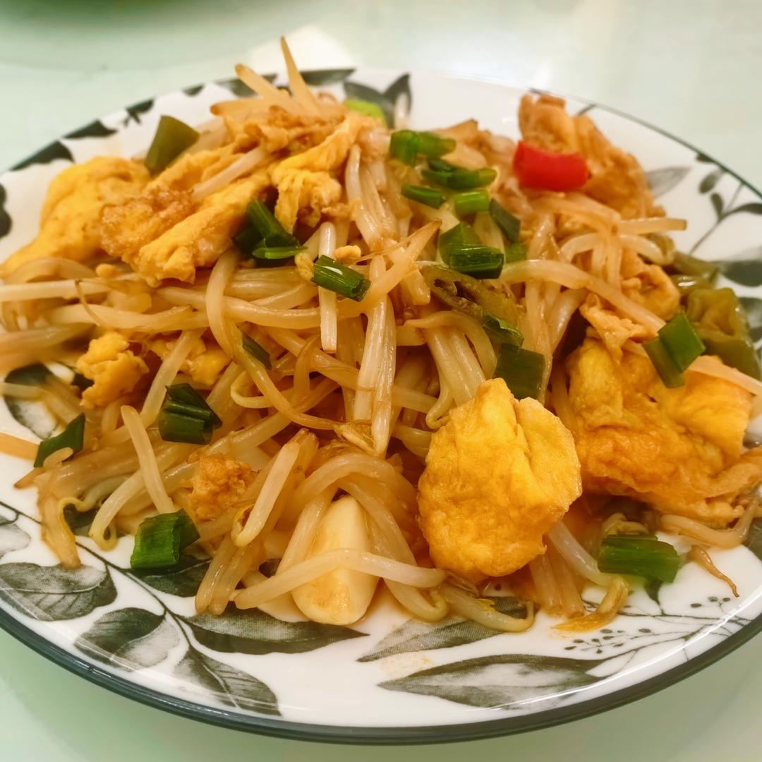 豆芽炒鸡蛋