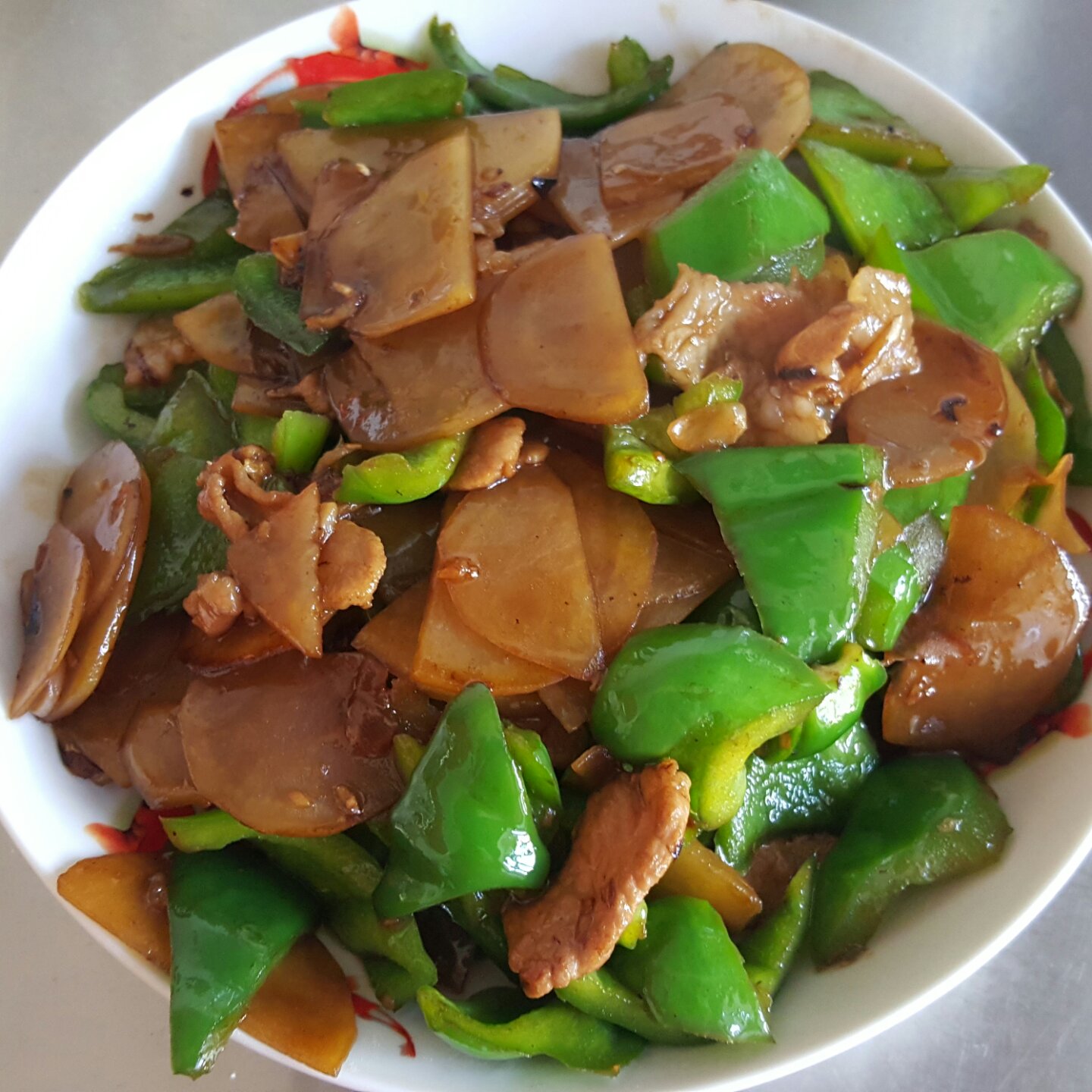 candysweet做的青椒土豆片炒肉