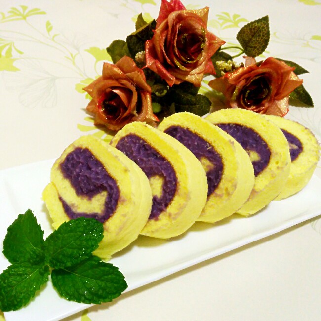 台湾芋泥蛋糕卷