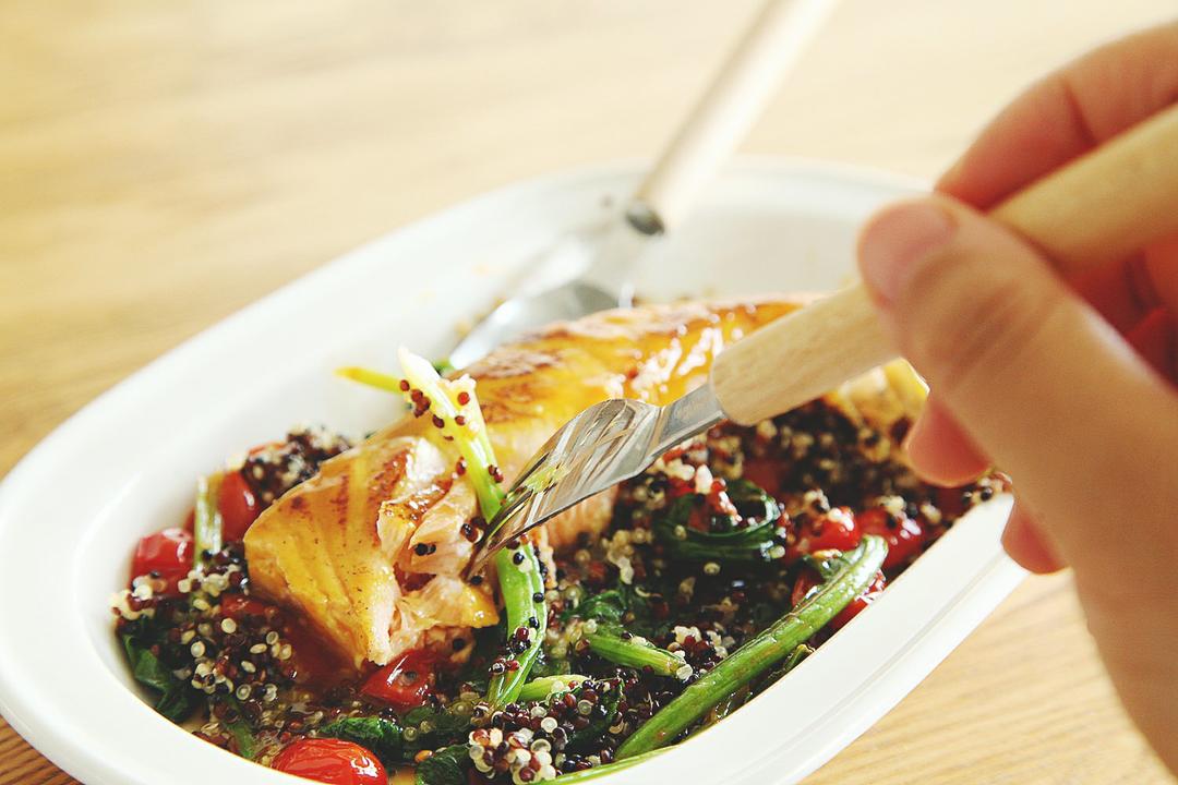 番茄藜麦三文鱼