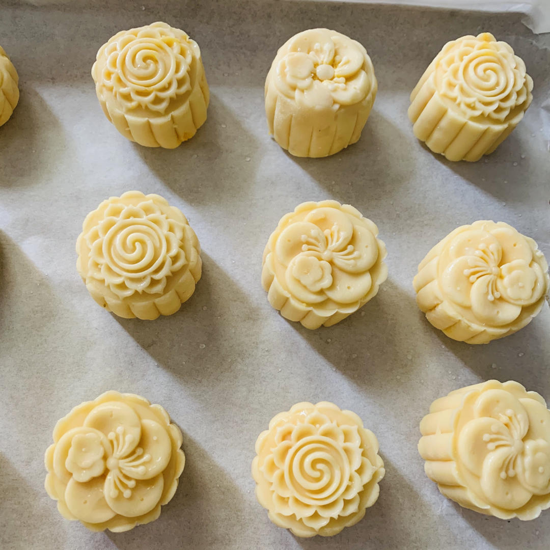 流心奶黄月饼（无吉士粉/转化糖浆版本）【曼食慢语】