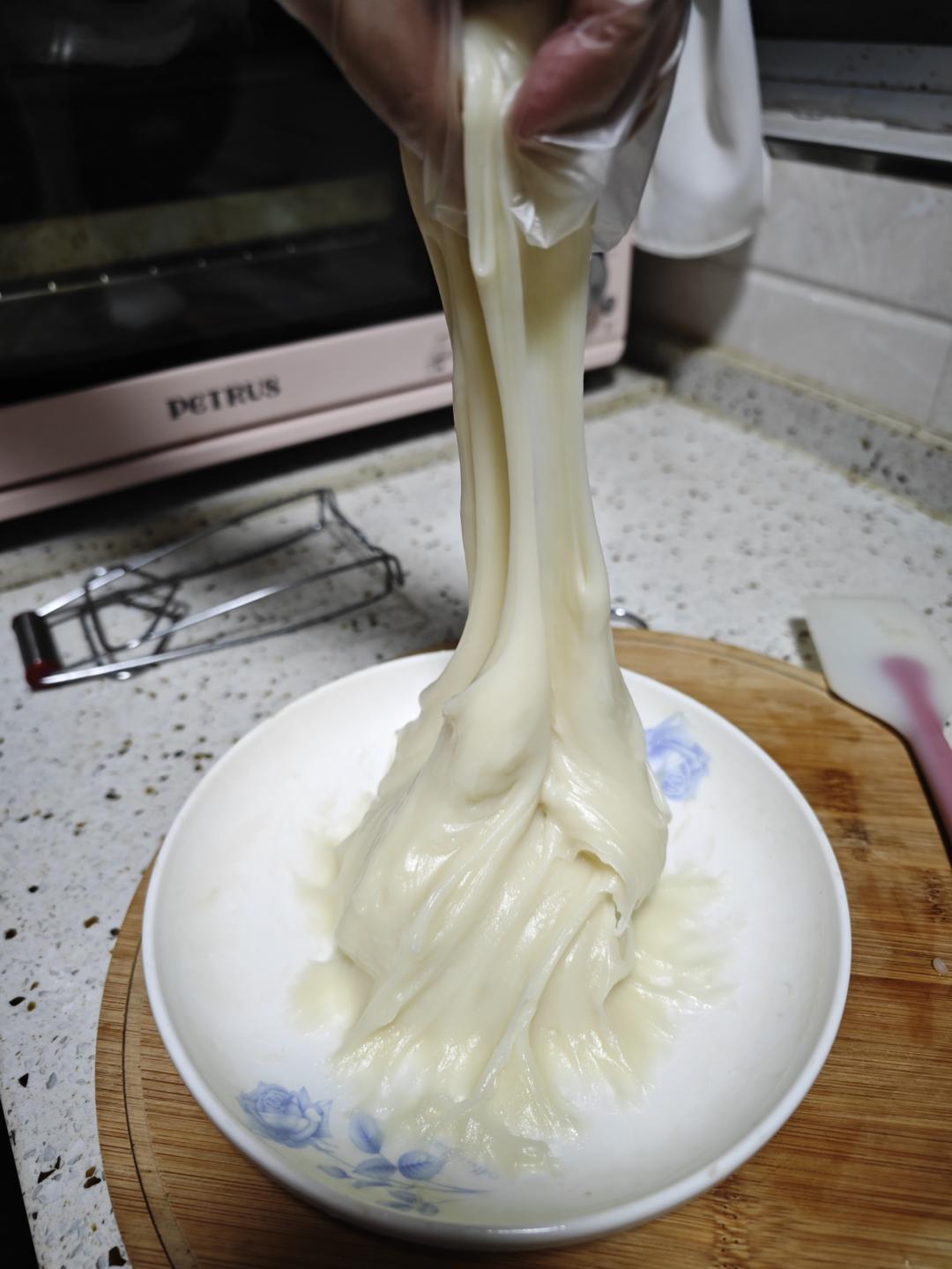 拉丝麻薯隔夜冷藏不变硬的实验成功，三夜依然拉丝