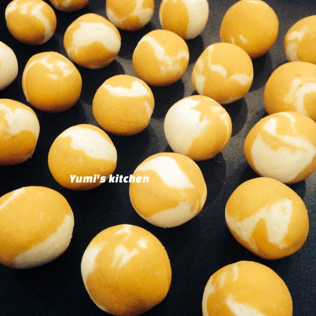 彩色雨花石汤圆（紫薯、南瓜、斑斓汁、红曲粉）