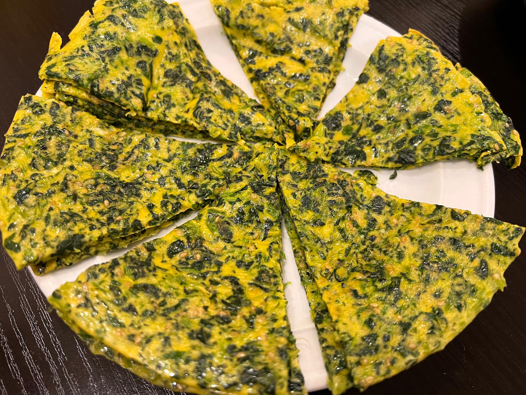 菠菜鸡蛋饼