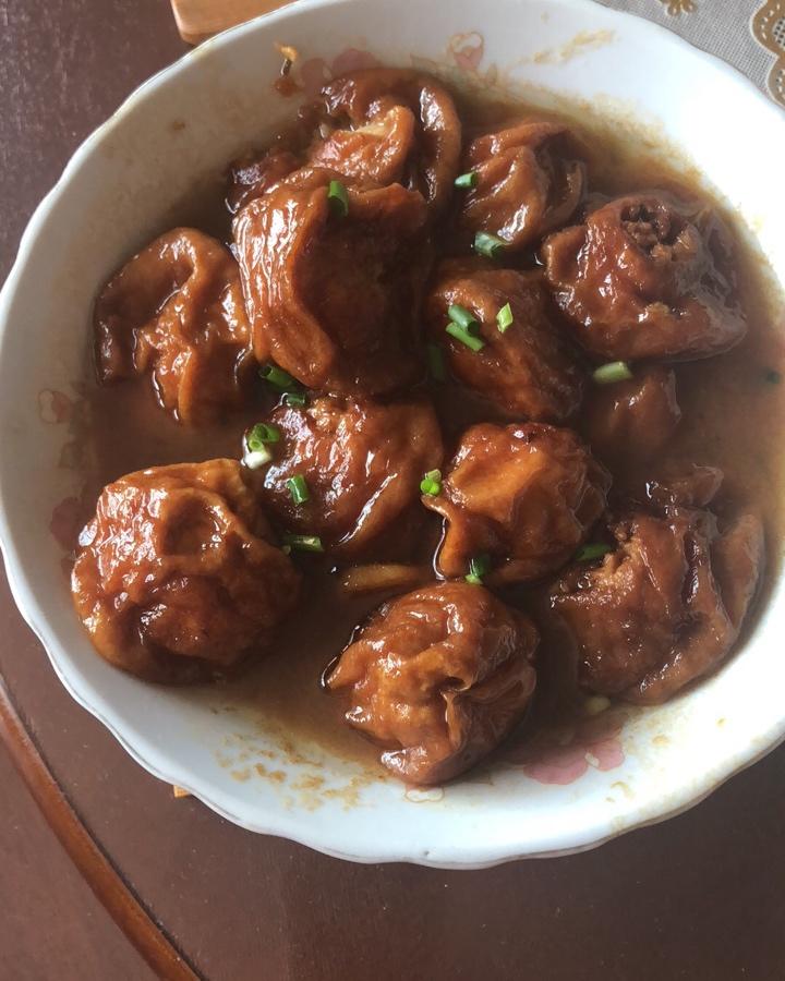 红烧油面筋塞肉