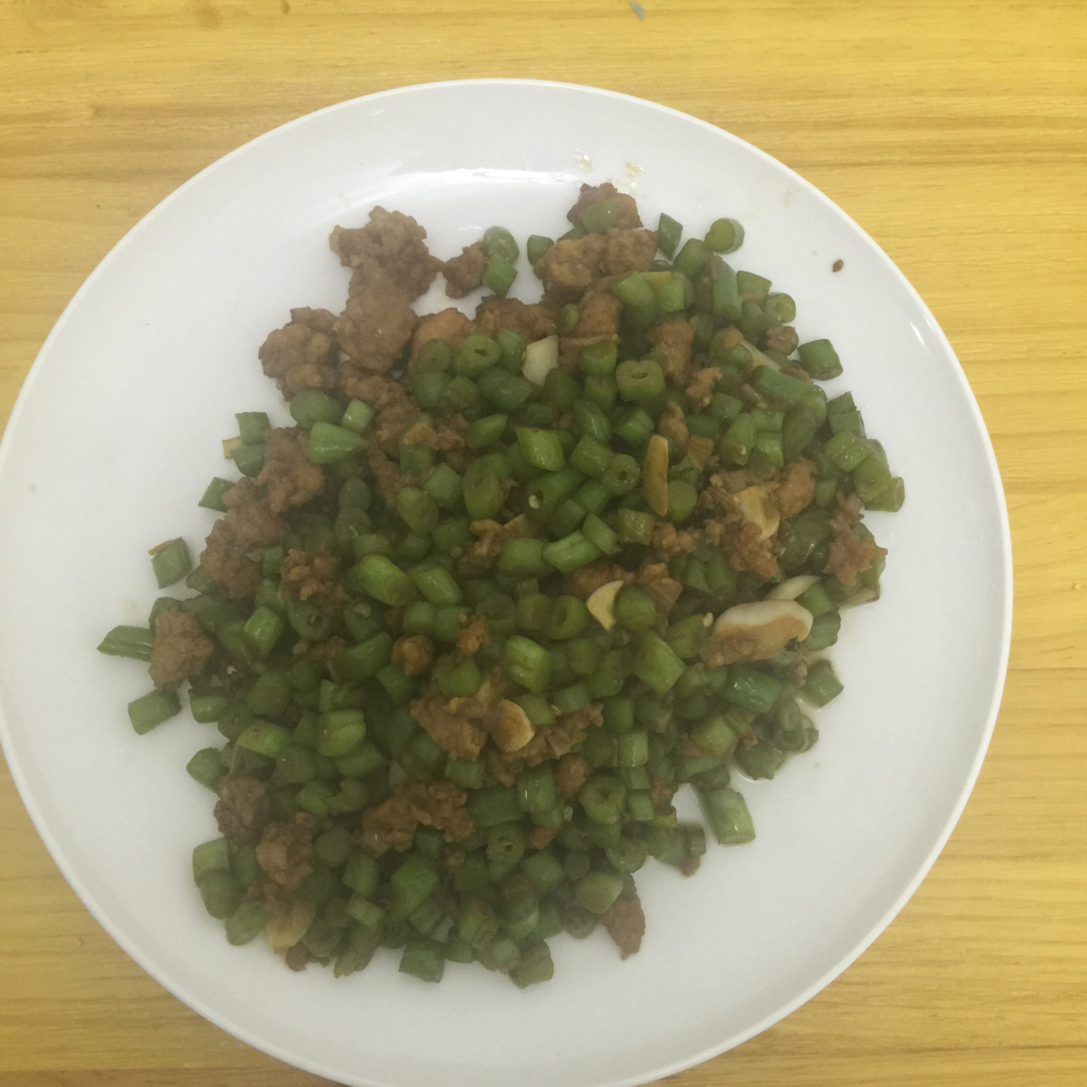 肉沫豆角下饭菜
