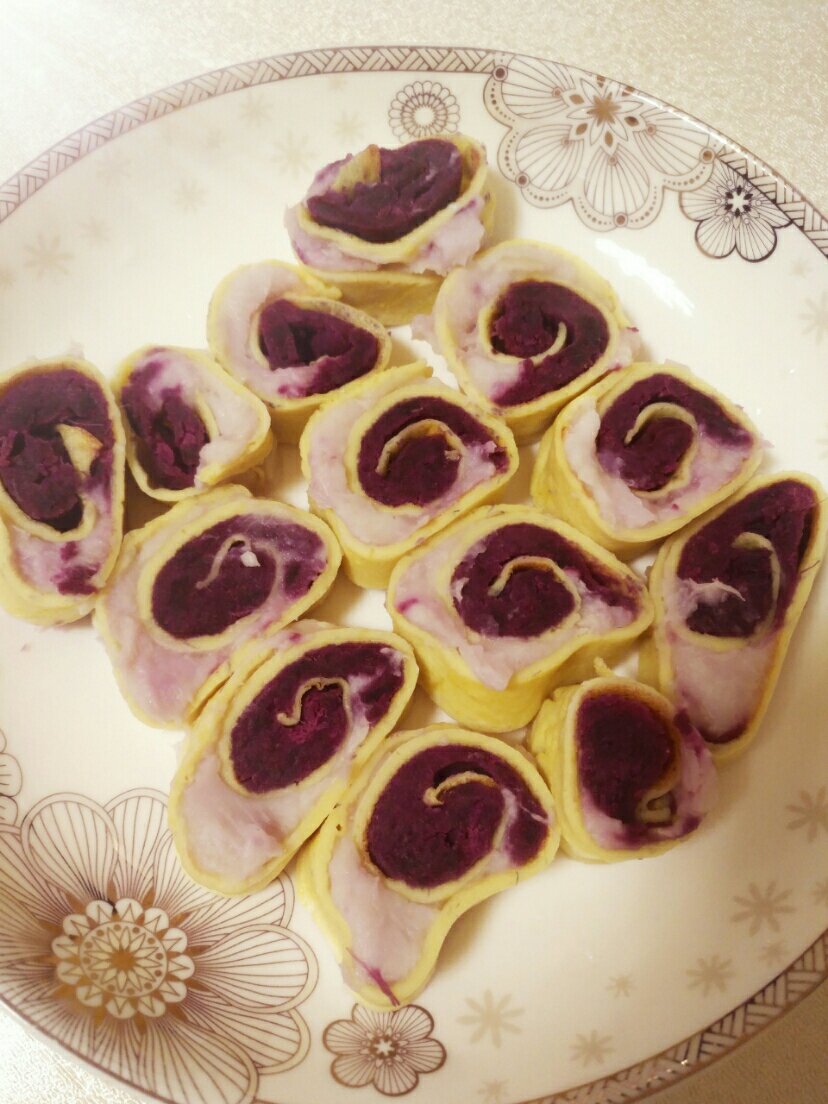 紫薯芋泥蛋卷~宝宝辅食