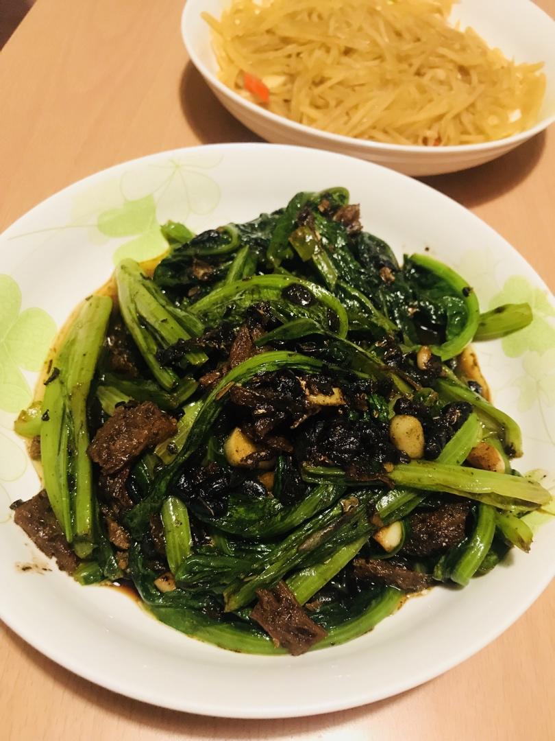 只需三个步骤成就的美味～豆豉鲮鱼油麦菜