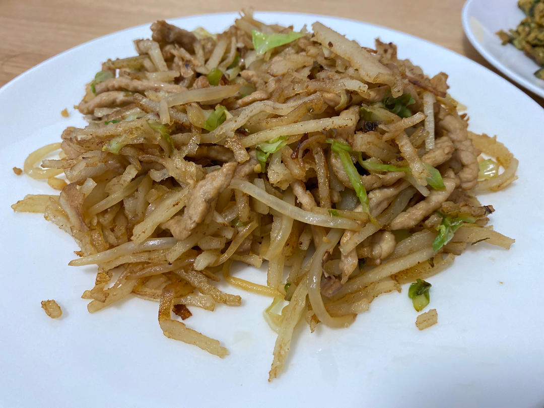 肉丝炒饼