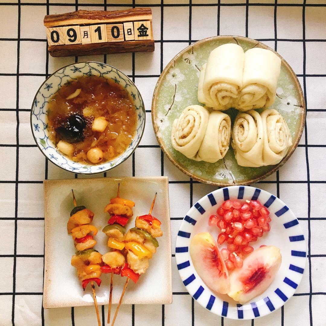 烤彩椒鸡肉串