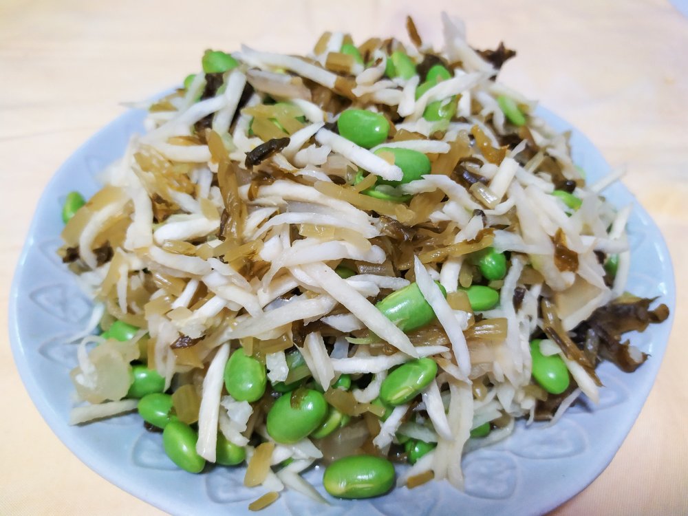 雪菜茭白炒毛豆