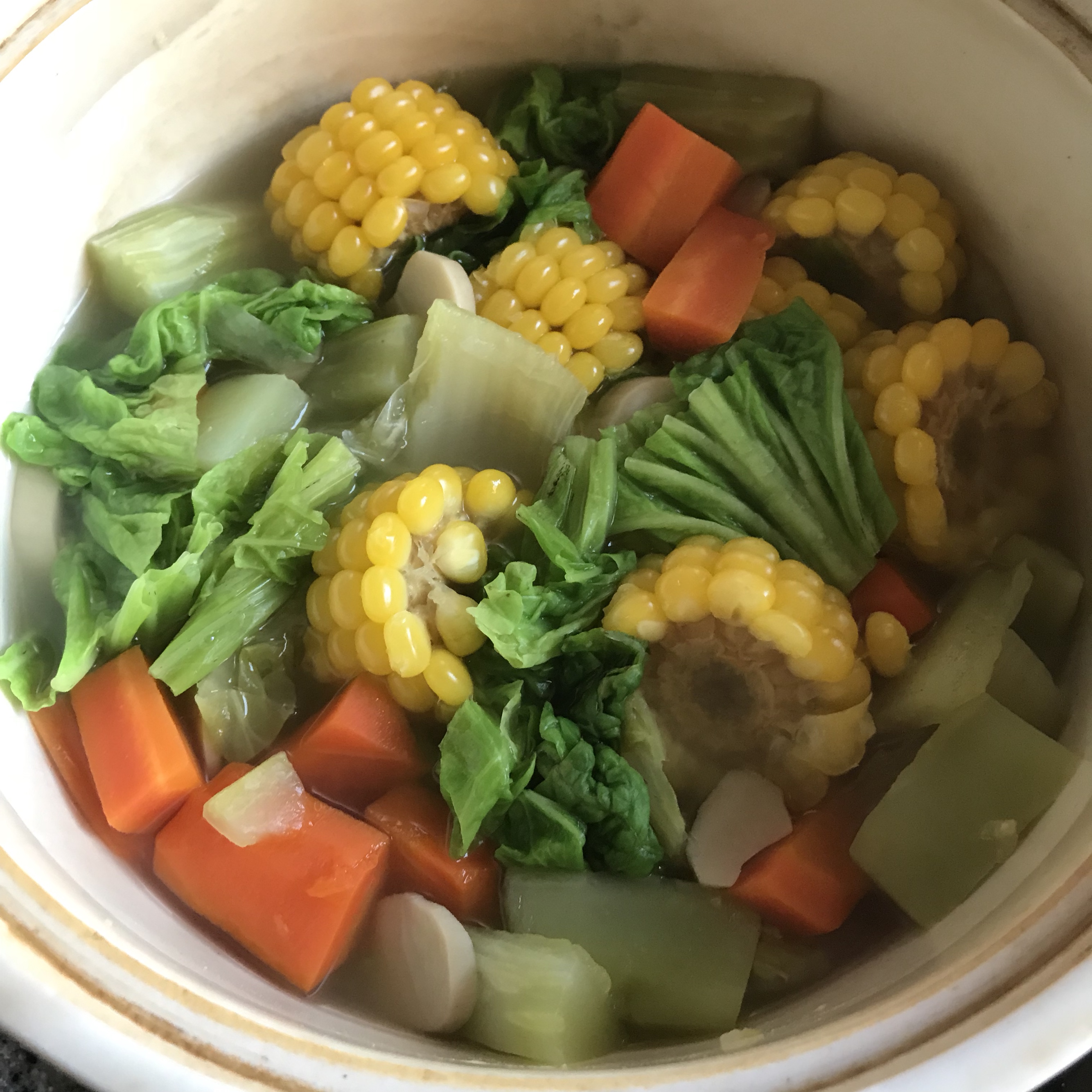 秋栗玉米菌蔬汤的做法 步骤10