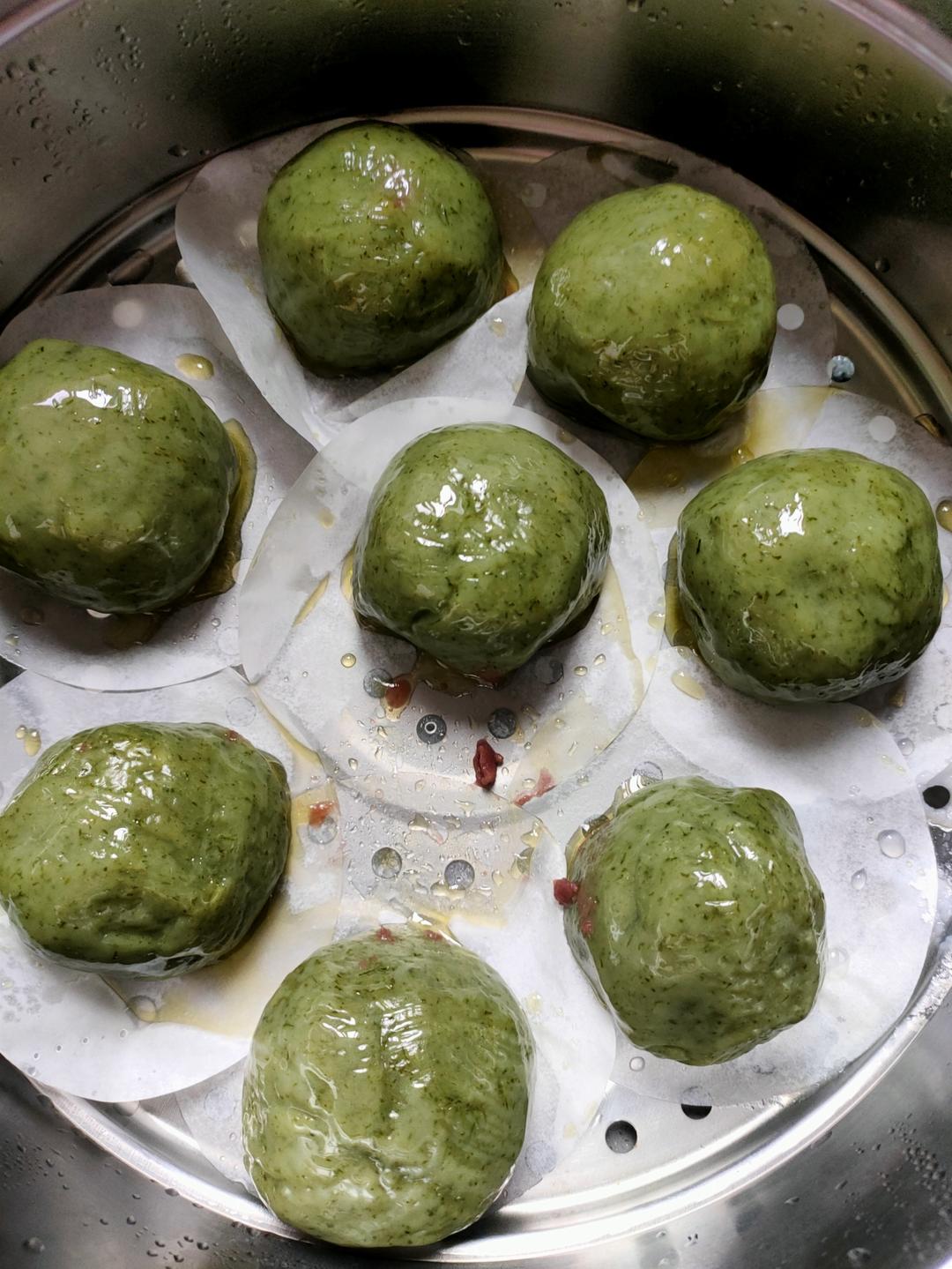 艾草粉豆沙馅青团【新增新鲜艾草做法】——嘉兴嘟妈整理