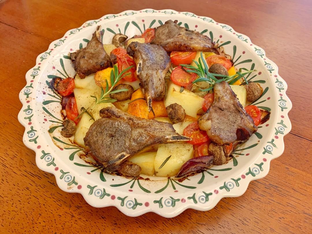 迷迭香土豆香烤羊排