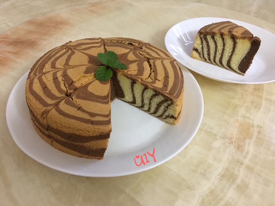 斑马纹戚风蛋糕