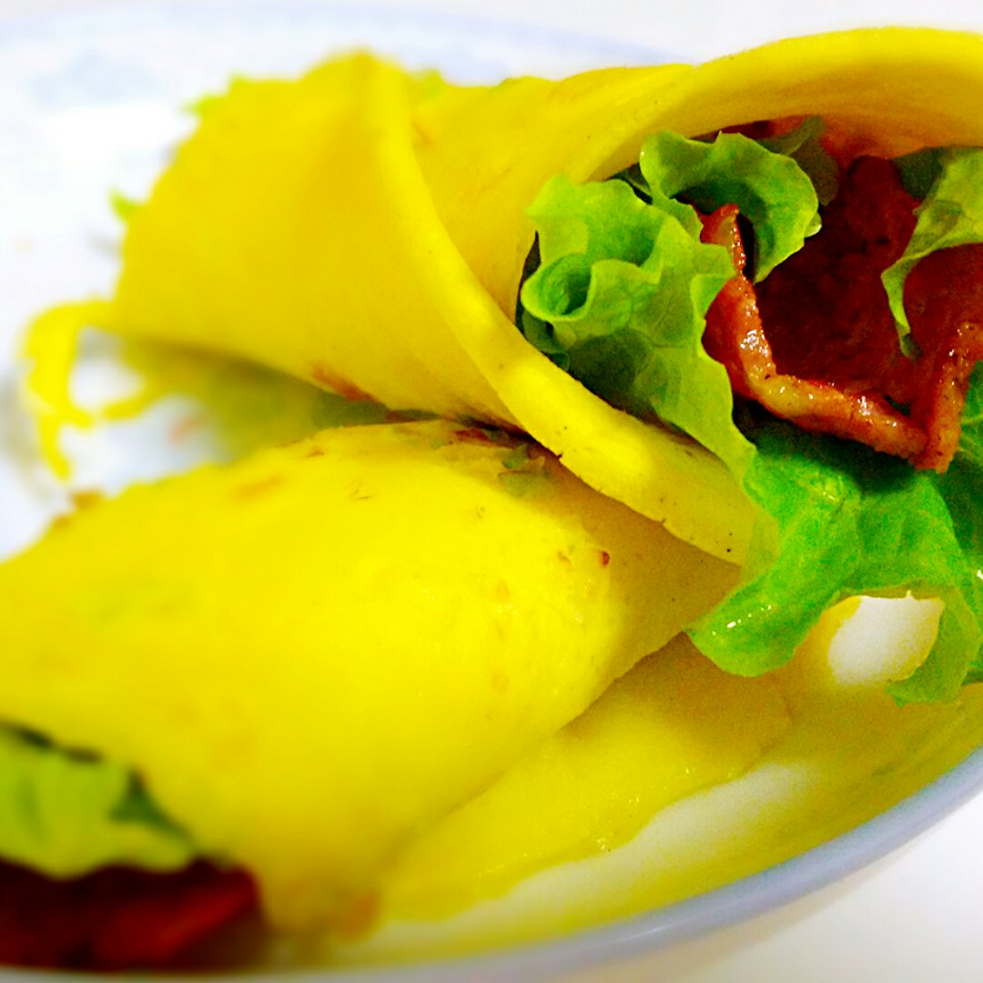 【早餐】《培根被蛋卷》