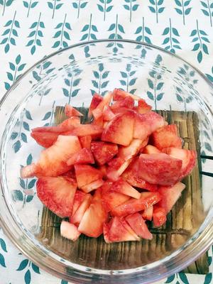 ´͈ ᵕ `͈ ♡°◌̊少女情怀的特制味淋蜜桃子与夏日桃子果冻的做法 步骤3