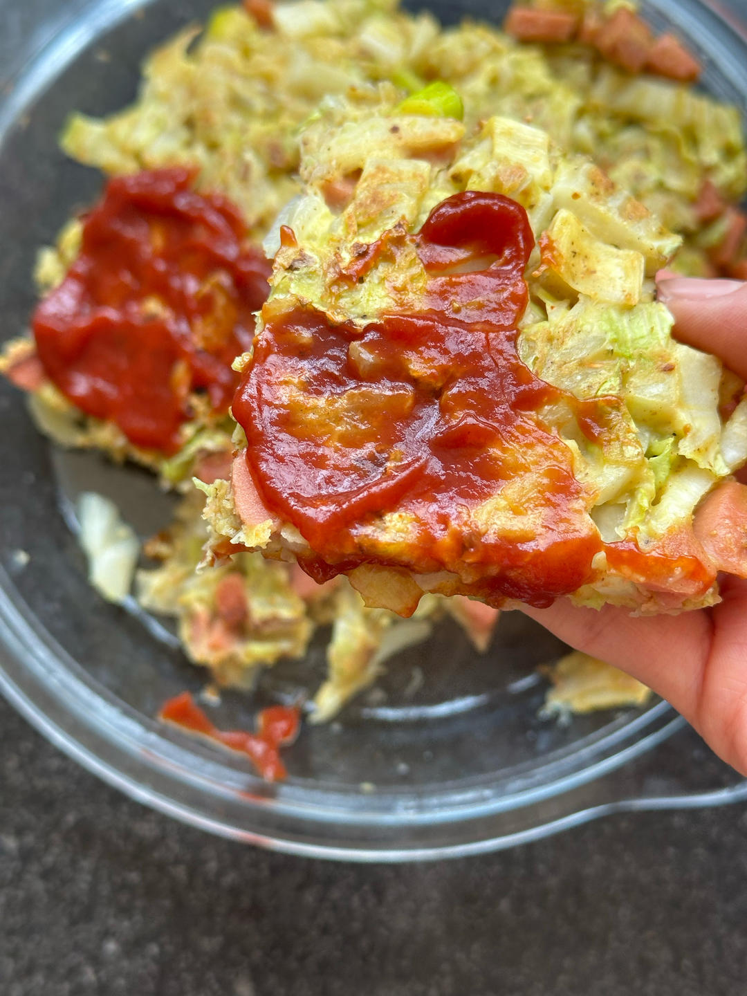白菜火腿鸡蛋饼