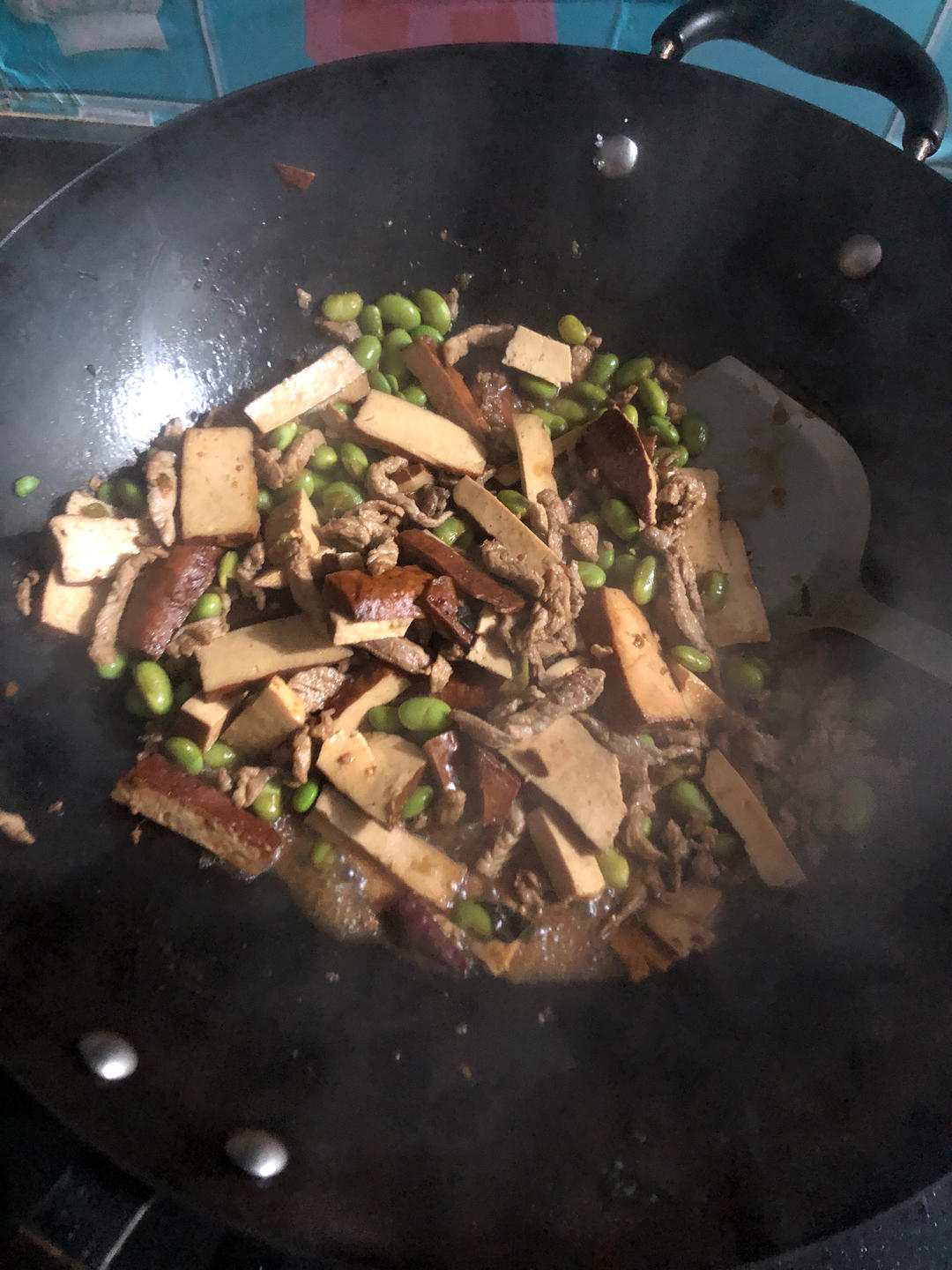 我的最爱-毛豆香干炒肉丝