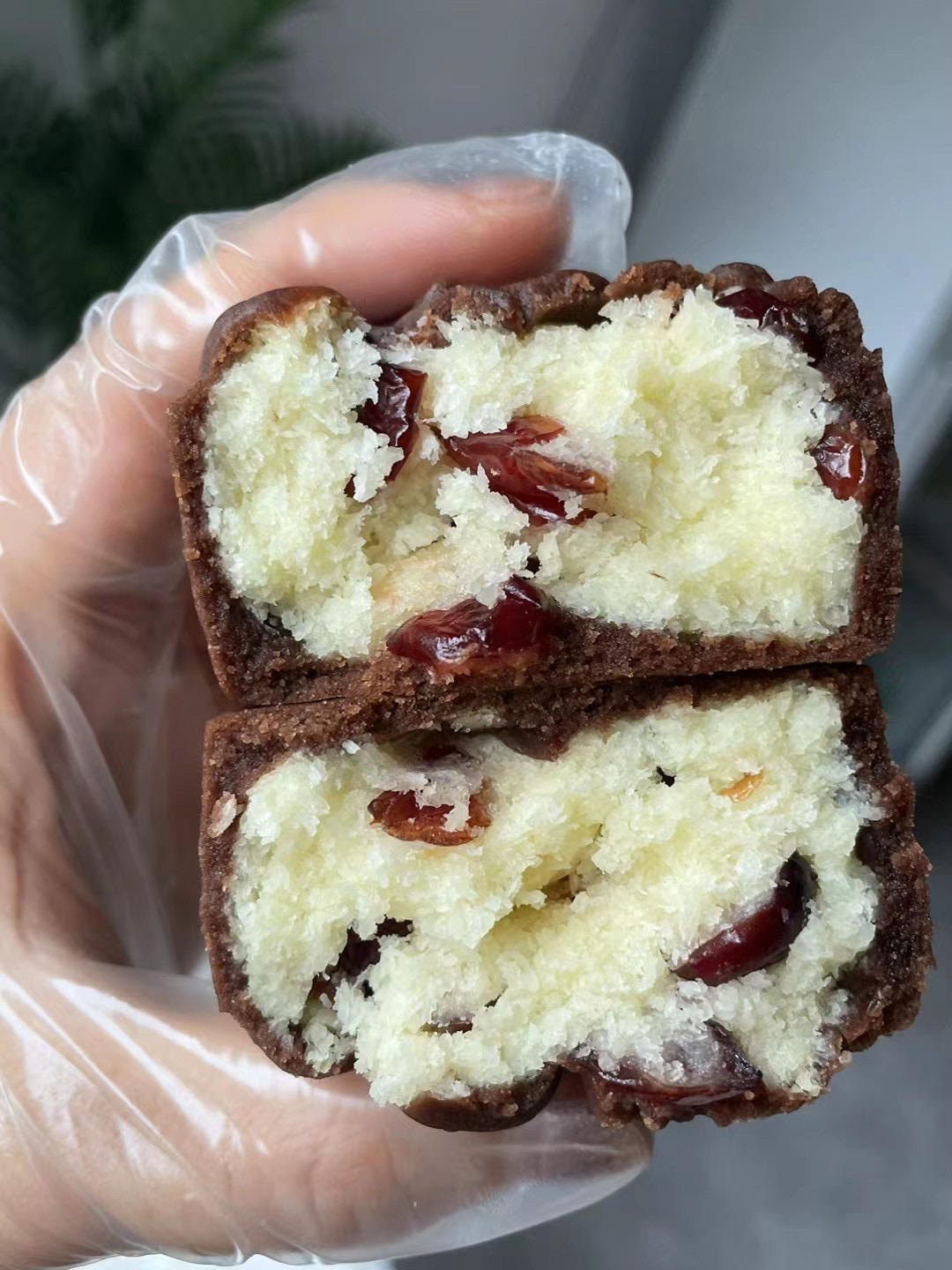 巧克力椰蓉蔓越莓月饼