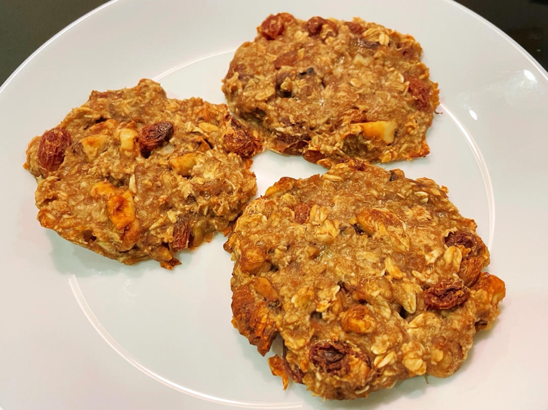 无油无糖，低脂饱腹，香蕉燕麦饼