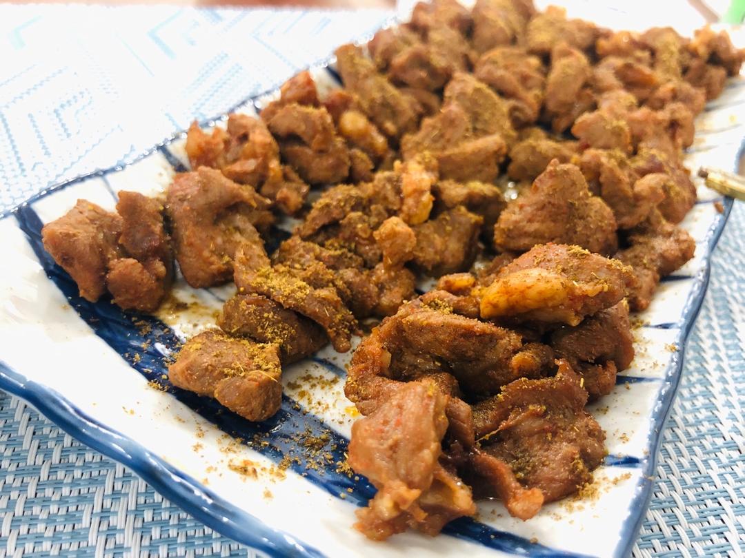 微波炉速成羊肉串