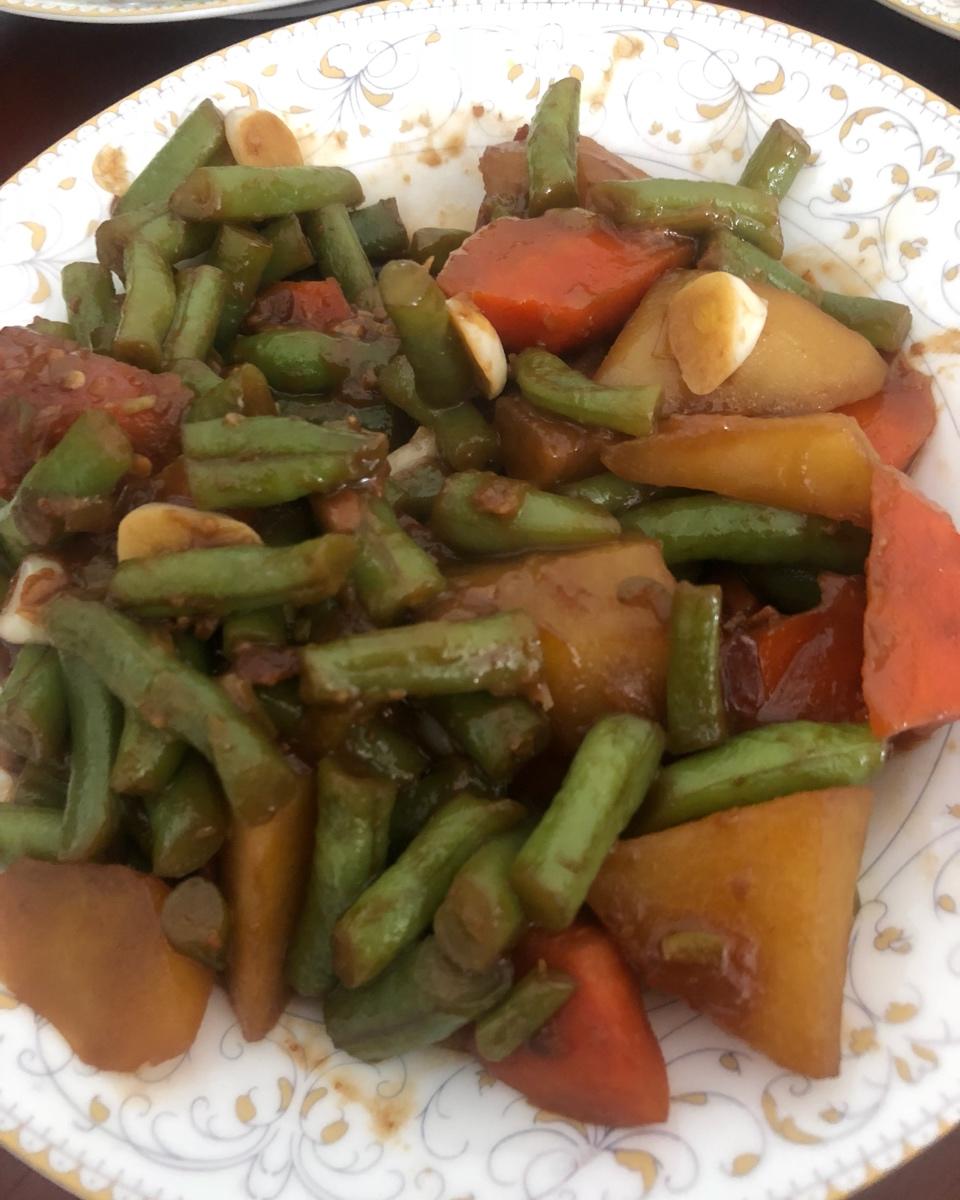 土豆炖豆角