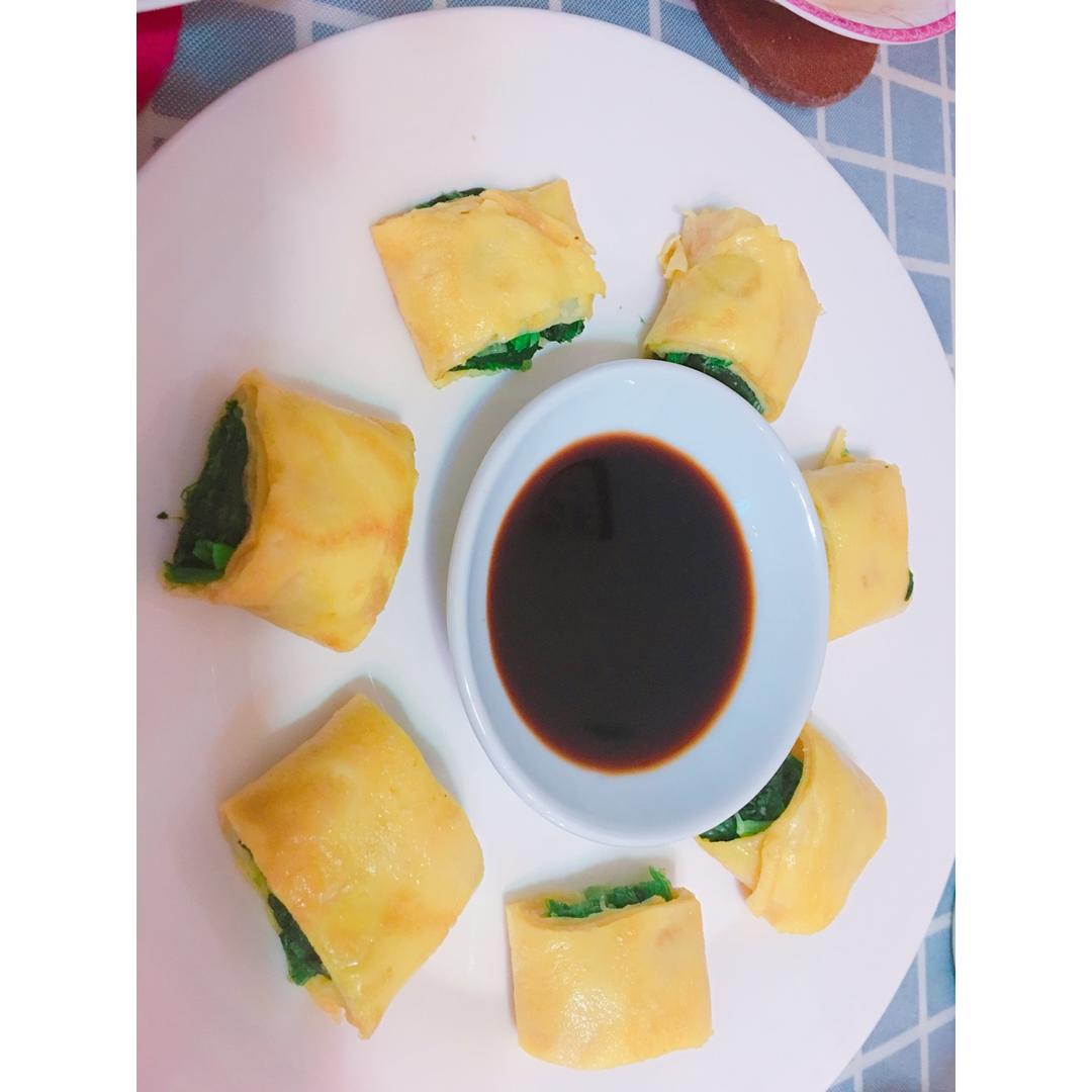 好吃又简单的鸡蛋菠菜卷