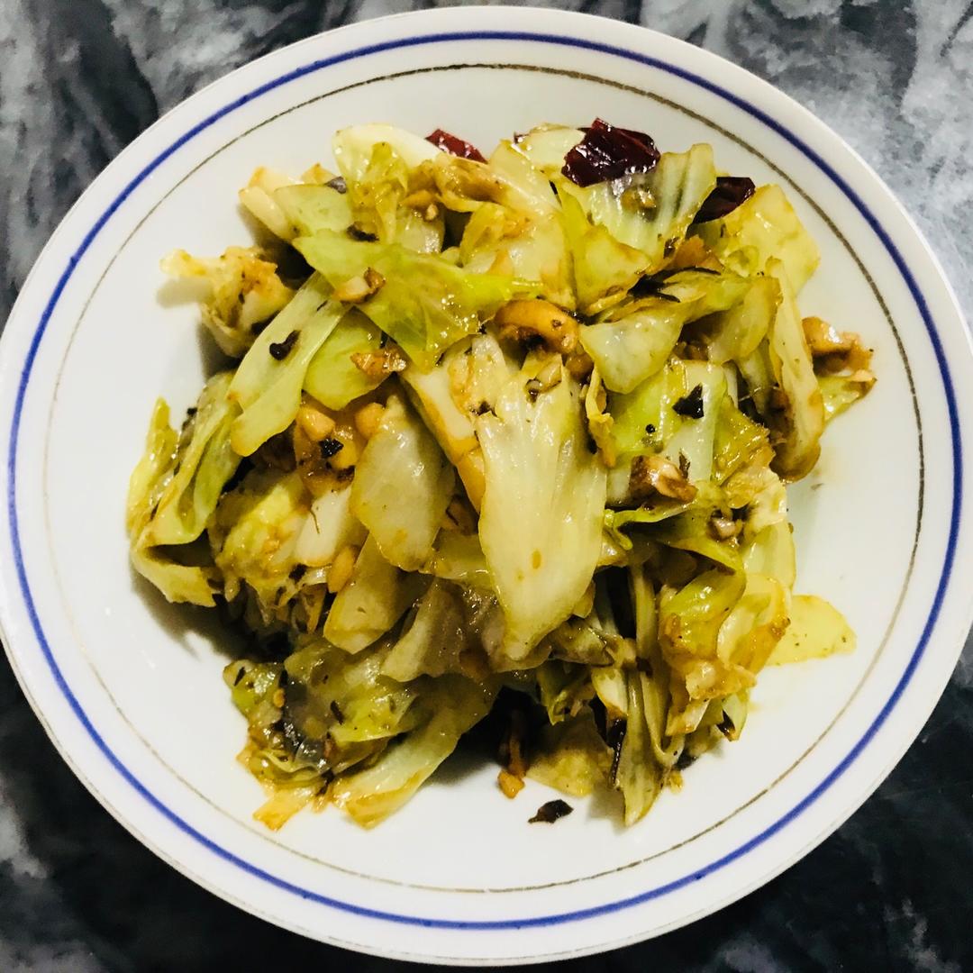 橄榄菜炒圆白菜