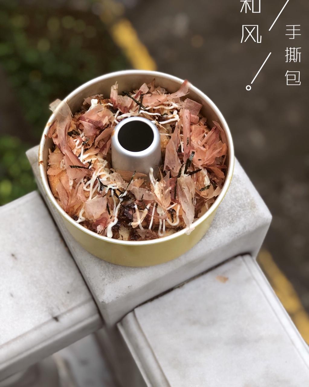 做100款面包の7：天然酵母版【和风章鱼烧手撕包】 附直接法配方