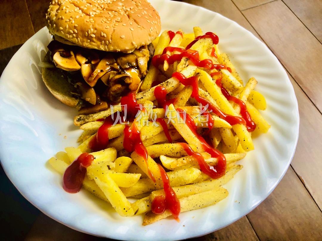 蘑菇酱快手汉堡🍔套餐