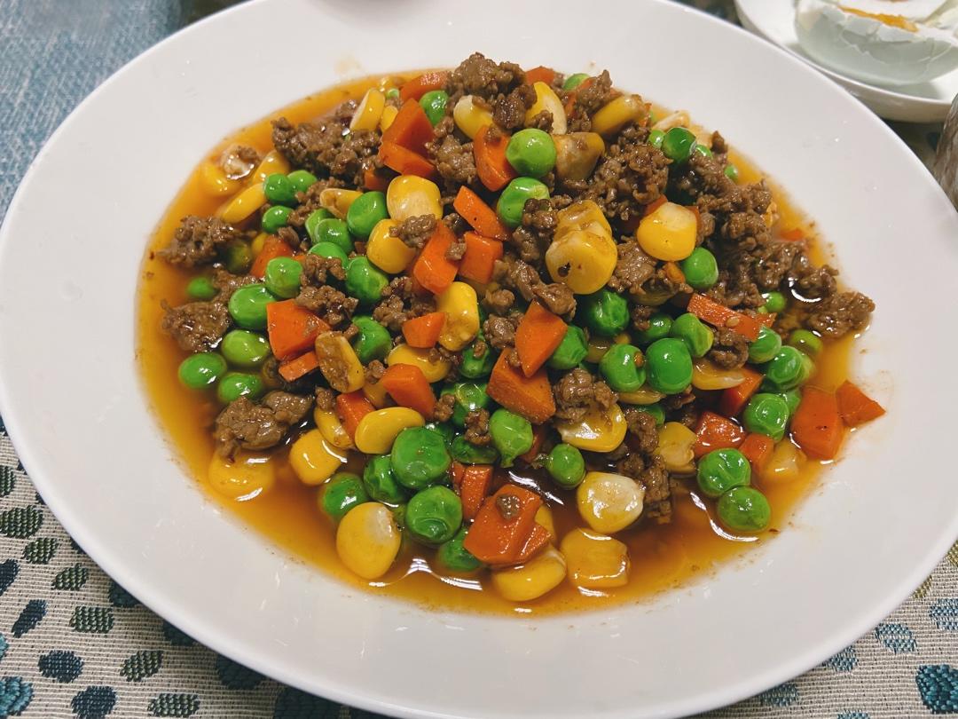 【15分钟快手菜】牛肉末炒杂蔬