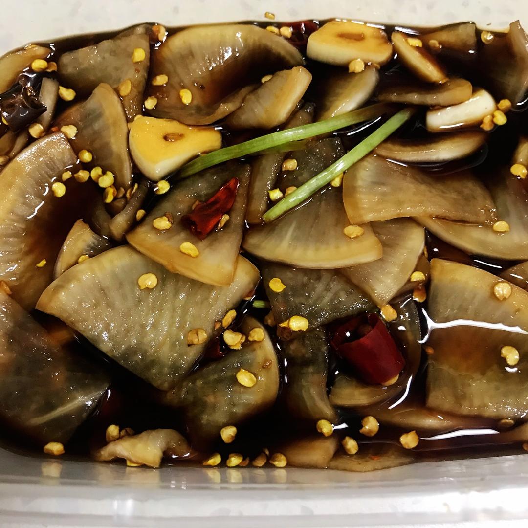 三步爽口酸酸辣辣腌萝卜片小咸菜