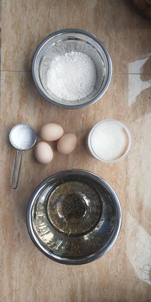 珍珠茉莉流心蛋糕(两蛋黄三蛋白配方)的做法 步骤1