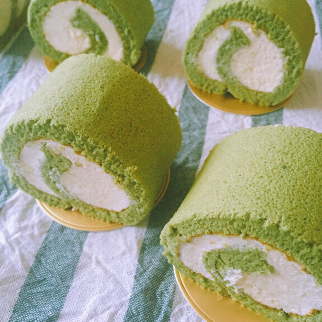 抹茶蜜豆蛋糕卷