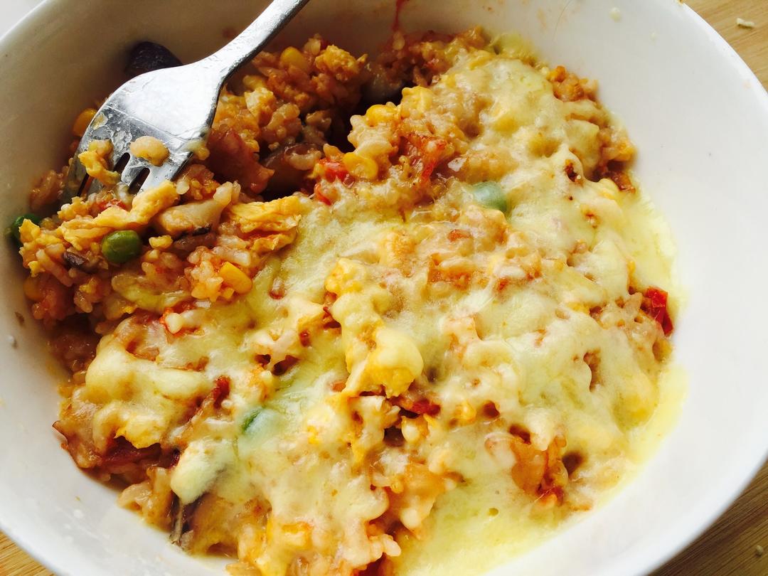 超好吃的芝士培根焗饭的做法