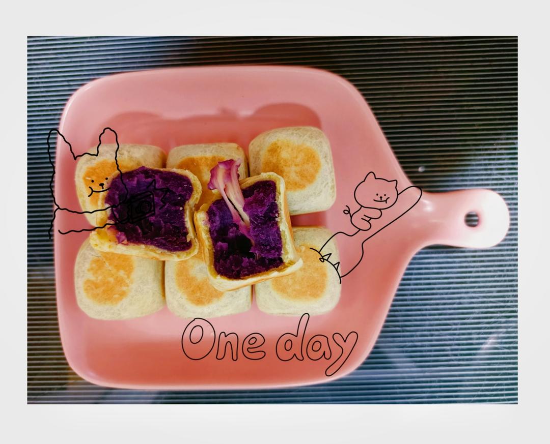 网红爆浆紫薯仙豆糕(低卡版)超长拉丝