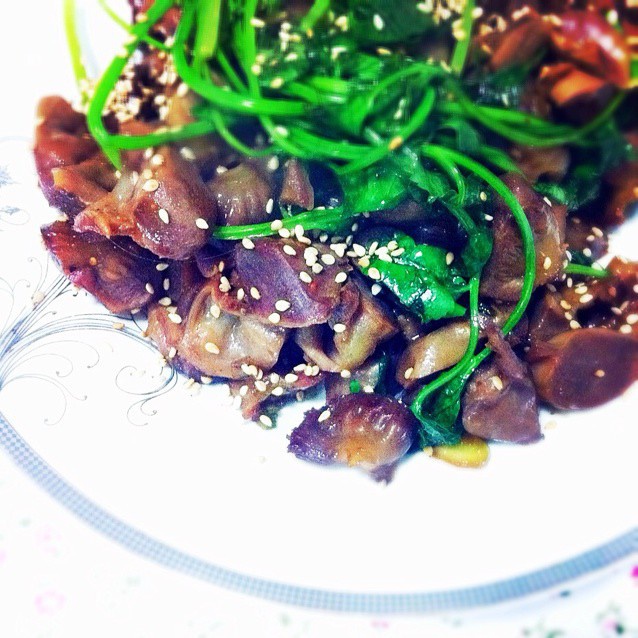 老干妈炒鸡胗