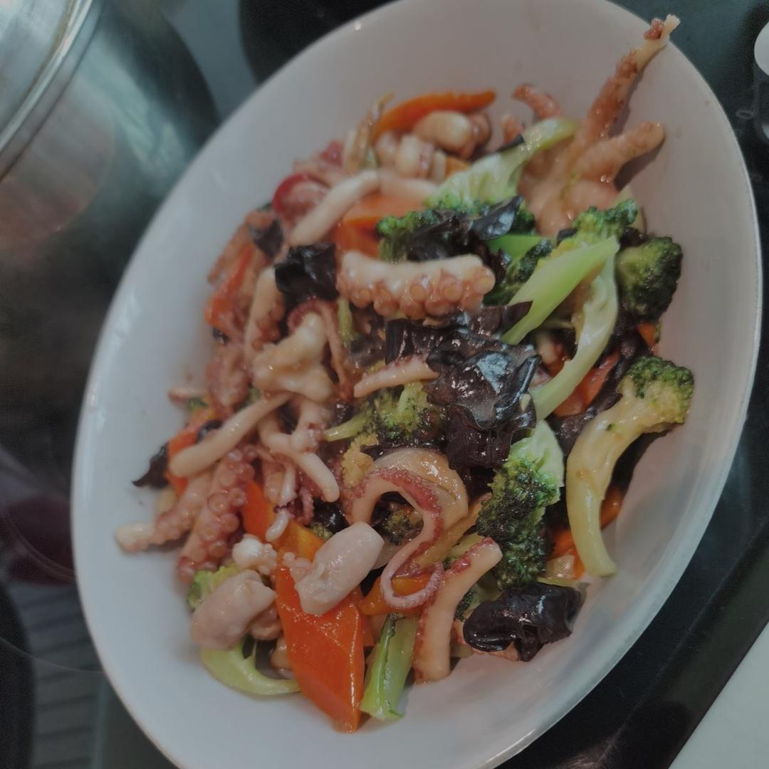 爆炒墨鱼 最好的下酒菜