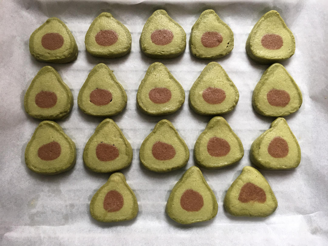 🥑免打发，免模具，清新小可爱—牛油果造型曲奇饼干