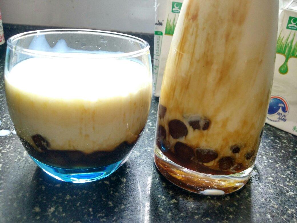 黑糖珍珠鲜奶-在家喝鹿角巷