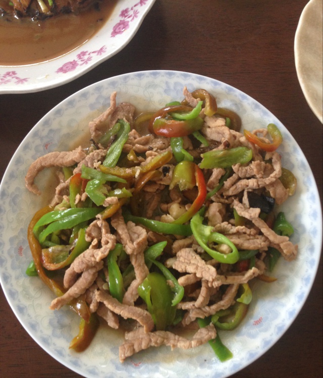 大蒜炒牛肉丝