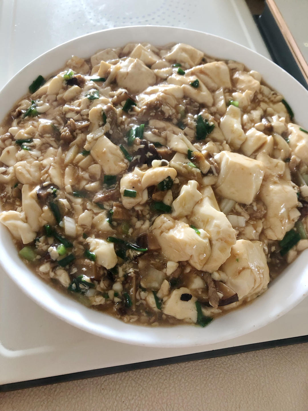 超级下饭的香菇肉沫豆腐