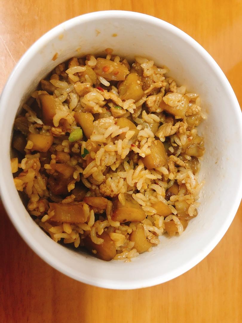 特别好吃的茄子炒饭