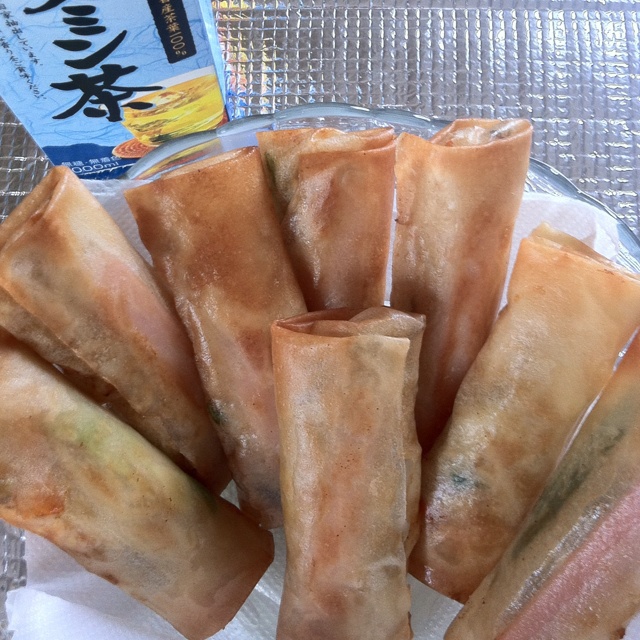 黄芽菜肉丝春卷