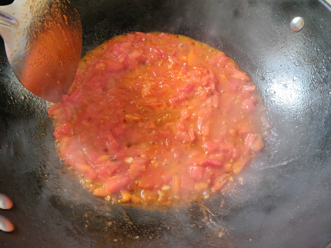 番茄肉末豆腐盖面的做法 步骤3