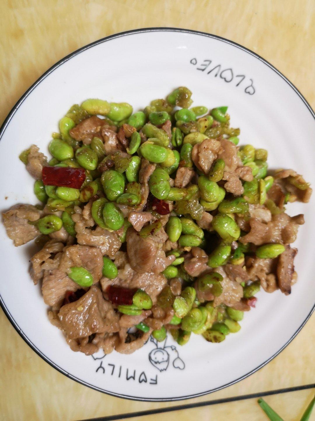 毛豆炒肉